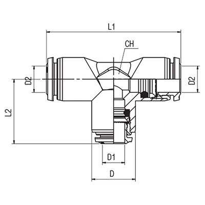 RS PRO Push-in Fitting Push In 4 mm, Push In 4 mm to Push In 4 mm, Tube-to-Tube Connection Style