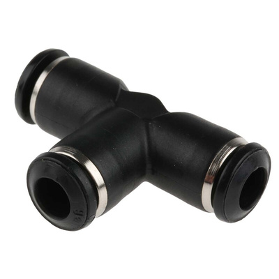 RS PRO Push-in Fitting Push In 6 mm, Push In 6 mm to Push In 6 mm, Tube-to-Tube Connection Style