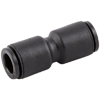 RS PRO Push-in Fitting, Push In 6 mm to Push In 6 mm, Tube-to-Tube Connection Style