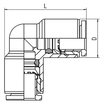 RS PRO Push-in Fitting, Push In 6 mm to Push In 6 mm, Tube-to-Tube Connection Style