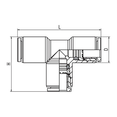 RS PRO Push-in Fitting Push In 4 mm, Push In 4 mm to Push In 4 mm, Tube-to-Tube Connection Style