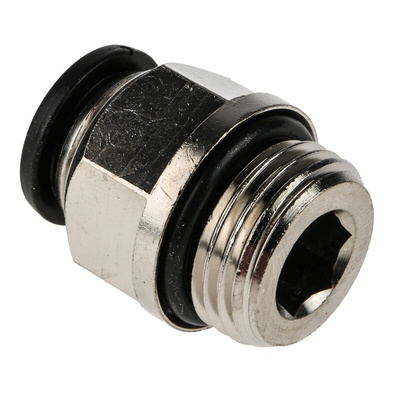 RS PRO Push-in Fitting, G 1/2 Male to Push In 12 mm, Threaded-to-Tube Connection Style