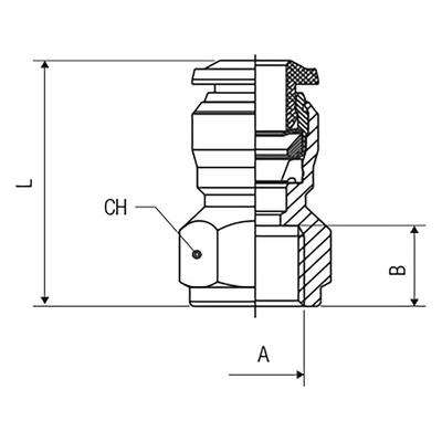 RS PRO Push-in Fitting, G 1/4 Female to Push In 10 mm, Threaded-to-Tube Connection Style