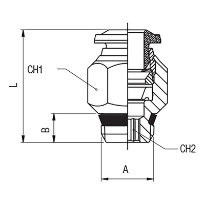 RS PRO Push-in Fitting, R 3/8 Male to Push In 10 mm, Threaded-to-Tube Connection Style