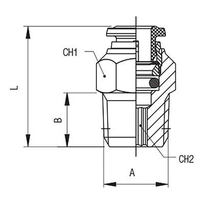 RS PRO Push-in Fitting, R 3/8 Male to Push In 12 mm, Threaded-to-Tube Connection Style