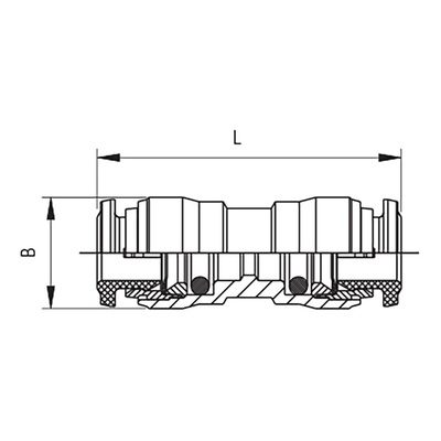 RS PRO Push-in Fitting, Push In 8 mm to Push In 8 mm, Tube-to-Tube Connection Style