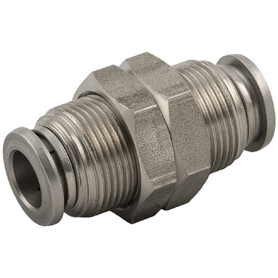 RS PRO Push-in Fitting, Push In 8 mm to Push In 8 mm, Threaded-to-Tube Connection Style