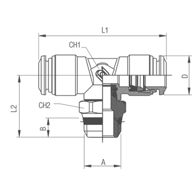 RS PRO Push-in Fitting, Push In 10 mm to Push In 10 mm, Threaded-to-Tube Connection Style