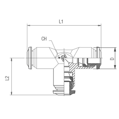 RS PRO Push-in Fitting Push In 14 mm, Push In 14 mm to Push In 14 mm, Tube-to-Tube Connection Style