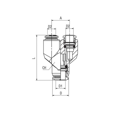 RS PRO Push-in Fitting, Push In 6 mm to Push In 6 mm, Tube-to-Tube Connection Style