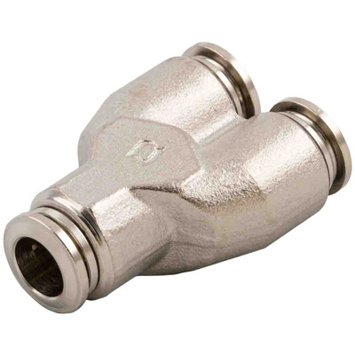 RS PRO Push-in Fitting, Push In 6 mm to Push In 6 mm, Tube-to-Tube Connection Style
