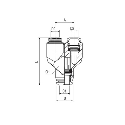 RS PRO Push-in Fitting, Push In 8 mm to Push In 8 mm, Tube-to-Tube Connection Style