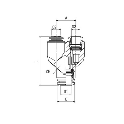 RS PRO Push-in Fitting, Push In 10 mm to Push In 10 mm, Tube-to-Tube Connection Style