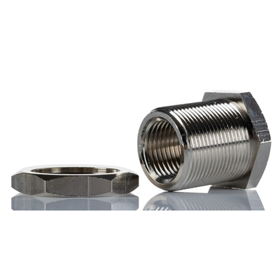 RS PRO 3060 Series Bulkhead Threaded Adaptor, G 1/2 Female to M28 Male, Threaded Connection Style