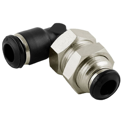 RS PRO 55060 Series Elbow Fitting, Push In 8 mm to M16, Threaded-to-Tube Connection Style