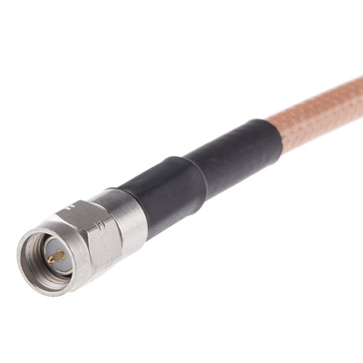 Radiall Male SMA to Male SMA Coaxial Cable, 1m, RG142 Coaxial, Terminated