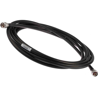 Radiall Male N Type to Male N Type Coaxial Cable, 5m, RG214 Coaxial, Terminated