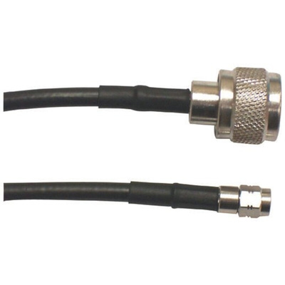 Radiall Male N Type to Male SMA Coaxial Cable, 1m, RG142 Coaxial, Terminated