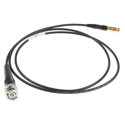 Radiall Male BNC to Male SMB Coaxial Cable, 1m, RG174 Coaxial, Terminated