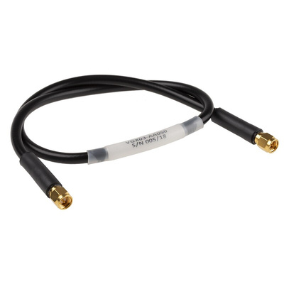 RS PRO Male SMA to Male SMA Coaxial Cable, 500mm, RG233 Coaxial, Terminated