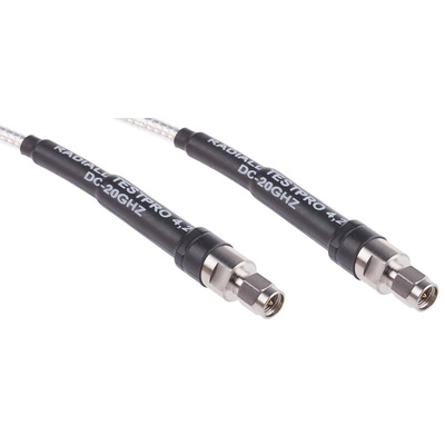 Radiall Male SMA to Male SMA Coaxial Cable, Terminated