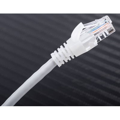 RS PRO Cat5e Male RJ45 to Male RJ45 Ethernet Cable, U/UTP, Grey PVC Sheath, 2m