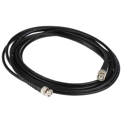 Telegartner Male BNC to Male BNC Coaxial Cable, 5m, RG58 Coaxial, Terminated
