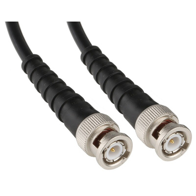 Telegartner Male BNC to Male BNC Coaxial Cable, 5m, RG58 Coaxial, Terminated