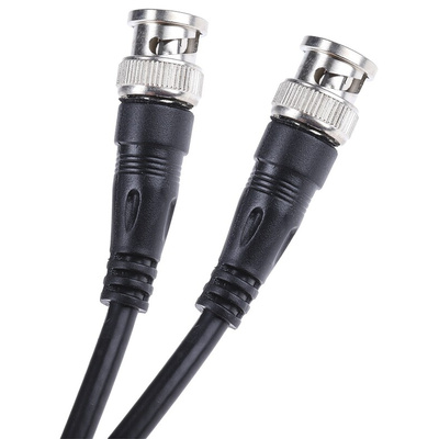 RS PRO Male BNC to Male BNC Coaxial Cable, 2m, RG58 Coaxial, Terminated