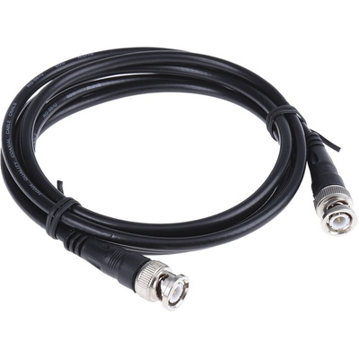 RS PRO Male BNC to Male BNC Coaxial Cable, 2m, RG58 Coaxial, Terminated