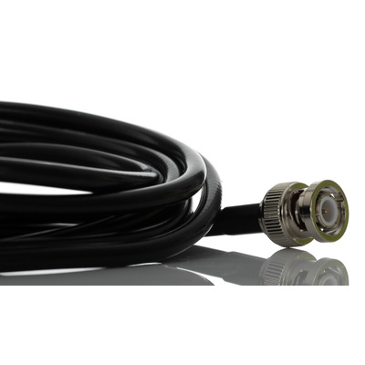 RS PRO Male BNC to Male BNC Coaxial Cable, 3m, RG58 Coaxial, Terminated
