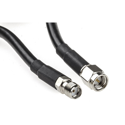 Siretta ASMA Series Male SMA to Female SMA Coaxial Cable, 10m, RF LLC200A Coaxial, Terminated