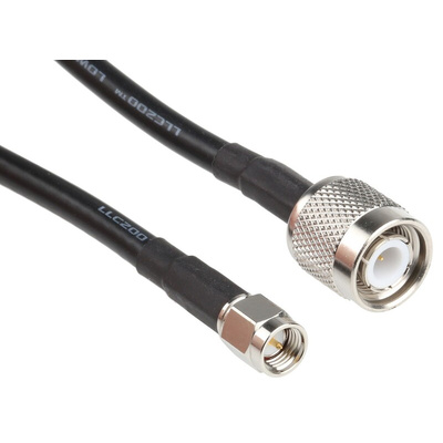 Siretta ASMZ Series Male TNC to Male SMA Coaxial Cable, 10m, RF LLC200A Coaxial, Terminated