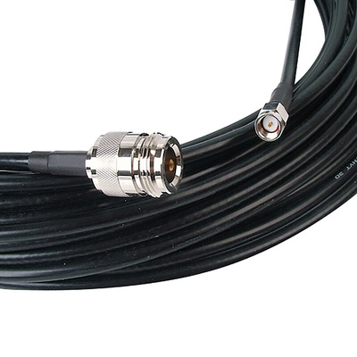 Siretta ASMN Series Male SMA to Female N Type Coaxial Cable, 10m, RF LLC200A Coaxial, Terminated