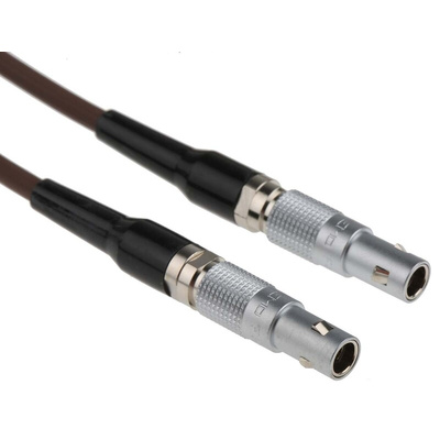 Lemo 00 S Series Male LEMO 00 to Male LEMO 00 Coaxial Cable, 2m, Terminated