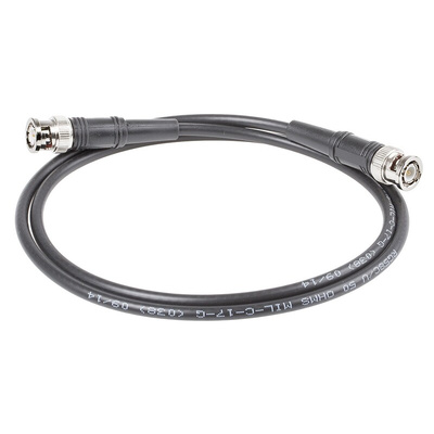 Atem Male BNC to Male BNC Coaxial Cable, 1m, RG58C/U Coaxial, Terminated