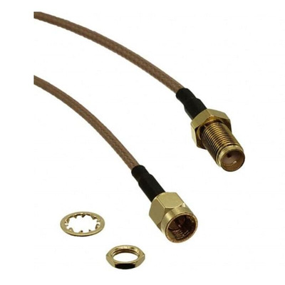 RS PRO Male SMA to SMA Coaxial Cable, 152mm, RG316 Coaxial, Terminated