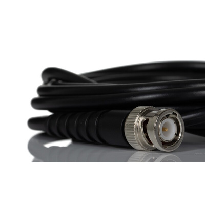 RS PRO Male BNC to Male BNC Coaxial Cable, 3m, RG58 Coaxial, Terminated