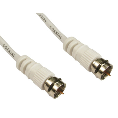 RS PRO Male F Type to Male F Type Coaxial Cable, 3m, F Connector Coaxial, Terminated