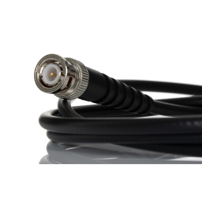 RS PRO Male BNC to Male BNC Coaxial Cable, 2m, RG58 Coaxial, Terminated
