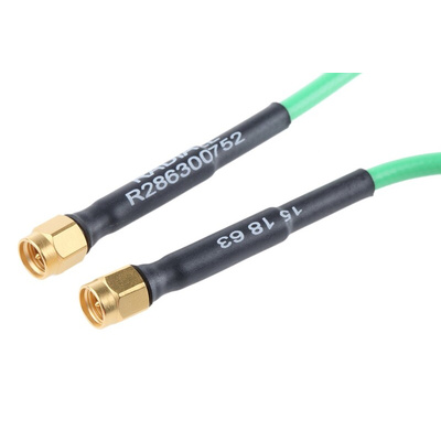 Radiall Male SMA to Male SMA Coaxial Cable, 1m, Terminated