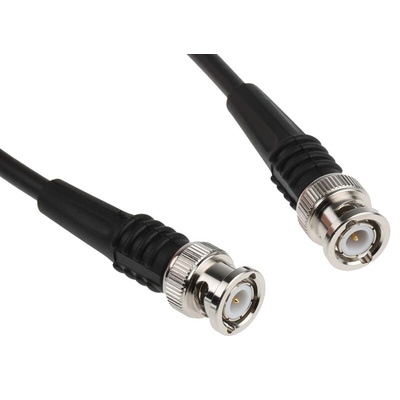 TE Connectivity Male BNC to Male BNC Coaxial Cable, 500mm, RG58 Coaxial, Terminated