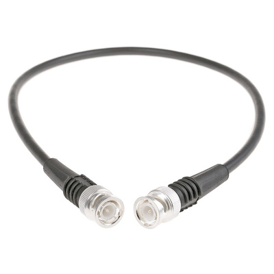 TE Connectivity Male BNC to Male BNC Coaxial Cable, 500mm, RG58 Coaxial, Terminated