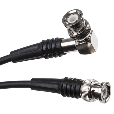 TE Connectivity Male BNC to Male BNC Coaxial Cable, 1m, RG58 Coaxial, Terminated