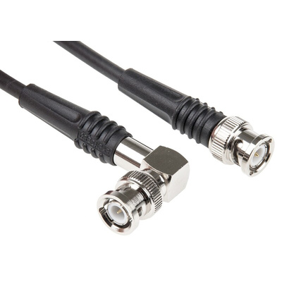 TE Connectivity Male BNC to Male BNC Coaxial Cable, 1.5m, RG58 Coaxial, Terminated
