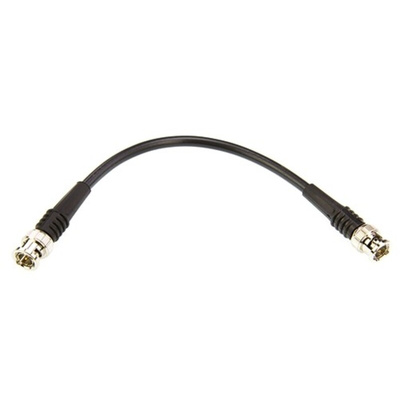 TE Connectivity Male BNC to Male BNC Coaxial Cable, 250mm, RG59 Coaxial, Terminated