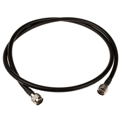 TE Connectivity Male N Type to Male N Type Coaxial Cable, 1.5m, RG213 Coaxial, Terminated