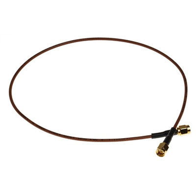 TE Connectivity Male SMA to Male SMA Coaxial Cable, 500mm, RG316 Coaxial, Terminated