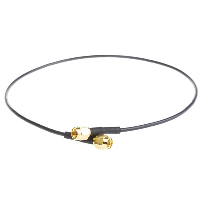 TE Connectivity Male SMA to Male SMA Coaxial Cable, 500mm, RG174 Coaxial, Terminated