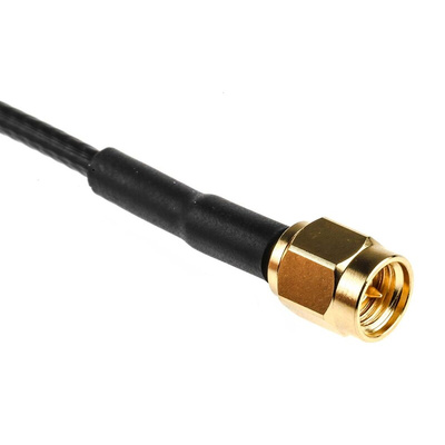 TE Connectivity Male SMA to Male SMA Coaxial Cable, 1m, RG174 Coaxial, Terminated